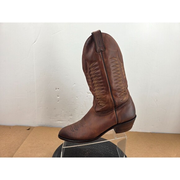 Boulet 1828 Amber Gold Leather Cowboy Boots Men’s 10 E – Vintage main image 7